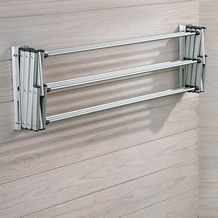 Hangers & racks wall hook clothes rack mounted aluminum alloy folding landry drying hanger balcony bathroom. Indoor/Outdoor Wall Mounted Drying Rack
