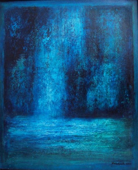 Saatchi Art Blue Abstract Landscape Painting By Saraswati P