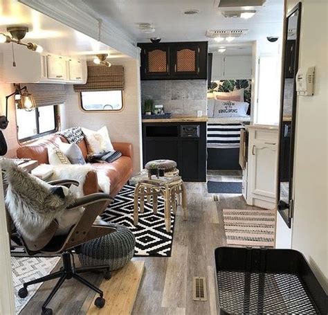 Stylish 20 Marvelous Farmhouse Rv Makeover Ideas You Can Do Camper