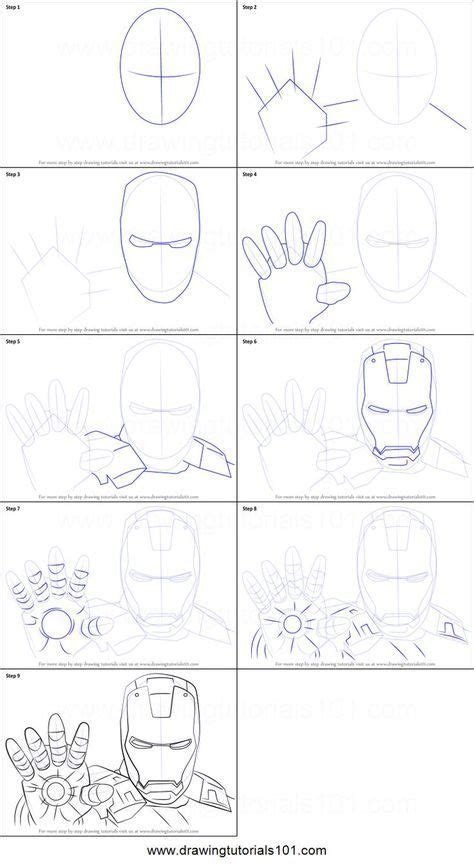 How To Draw Iron Man Face Printable Drawing Sheet By