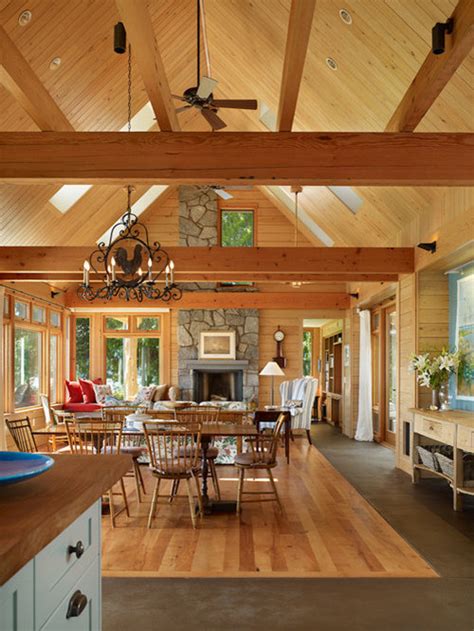 Rafter — a construction element used for ceiling support … Open Rafter Ceiling | Houzz