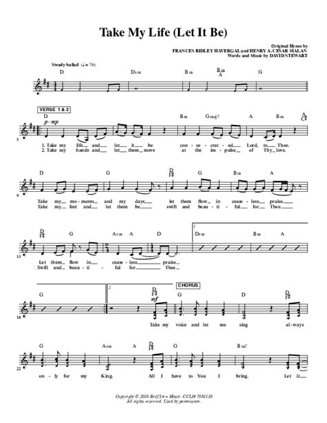 Take My Life Let It Be Chords Pdf Ch Worship Praisecharts Hot Sex Picture