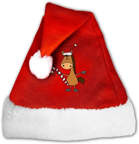 Sombrero De Papá Noel Divertido Caballo En Sombrero De Papá Noel
