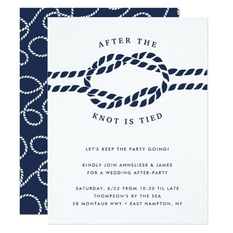 Knotted Wedding After Party Invitation