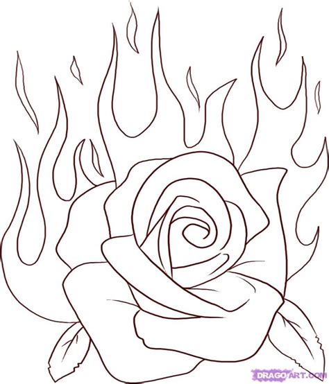 Easy Rose Drawing At Getdrawings Free Download
