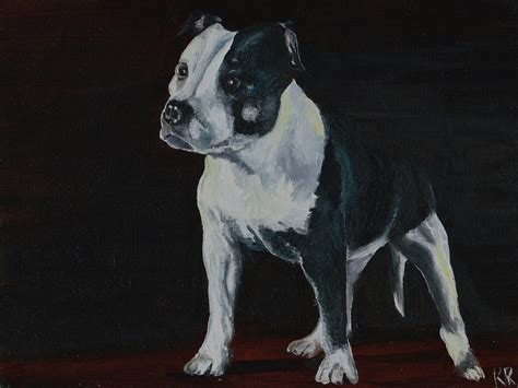 Dog And Pet Paintings Staffordshire Bull Terrier Staffie 1