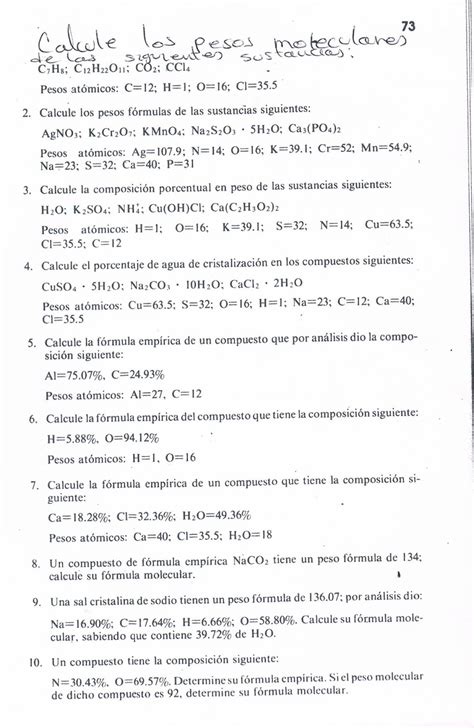 Ciencias Ejercicios De Estequiometria