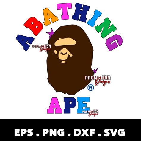 A Bathing Ape Multi Color Svg Png File For Cricut Bape A Etsy