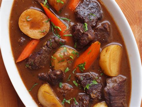 Flip roast, fat side down and make ½ inch slices ¾ of the way down, from top to bottom, leaving fatty surface intact. Vegan Beef Stew - Vegan Cinephile
