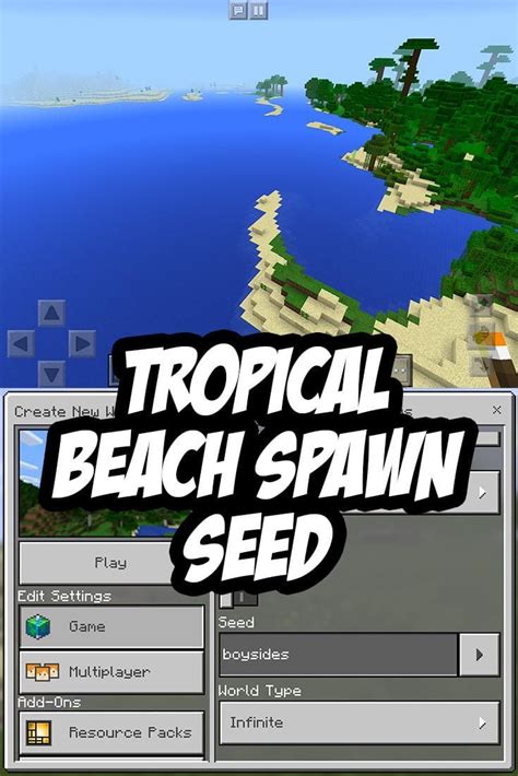 Tropical Beach Spawn Minecraft Pe Seedboysides Minecraft Pe