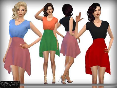 High Waist Skirt Dress For Upcoming Autumn Found In Tsr Category Sims
