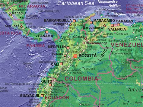 Bogota Map Colombia