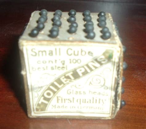 Small Cube Toilet Pins Sewing Items Sewing Tools Vintage Sewing