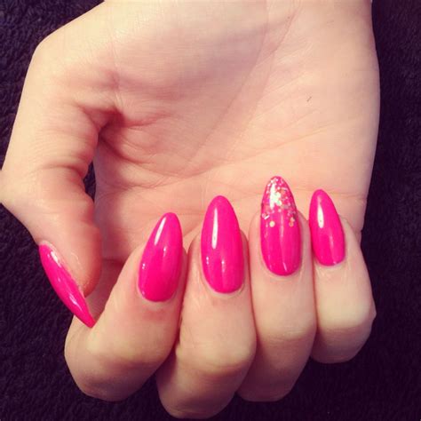 Stiletto Pink And Glitter Sparkles By Caz X Holiday Nails Nails