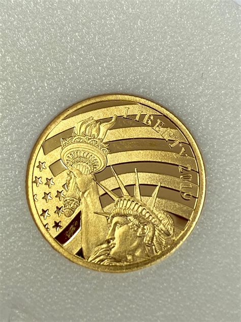 Lot 2019 Liberty 110 Oz 24 Gold Coin