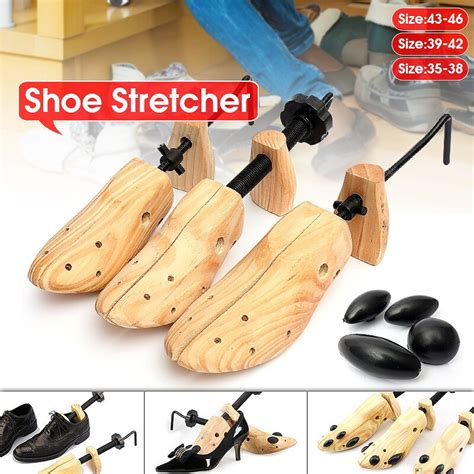 Wooden Shoe Extender Shoes Tree Shaper Rack Wood Adjustable Flats Pumps