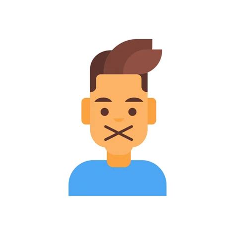 Profile Icon Male Emotion Avatar Man Cartoon Portrait Silent Face