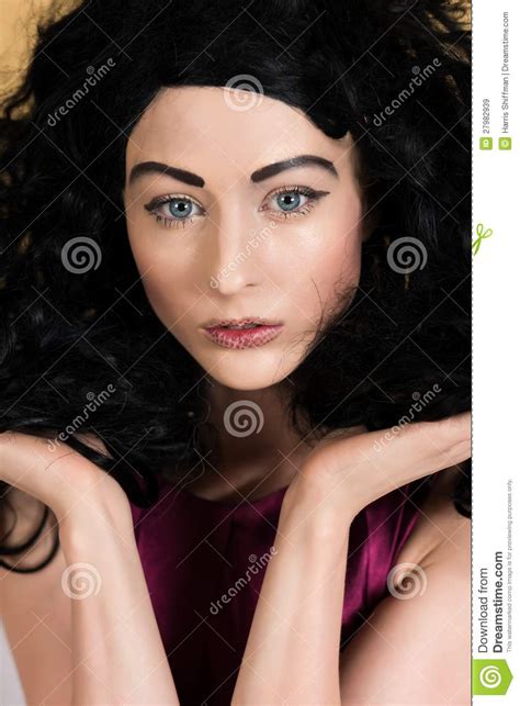 Brunette Stock Image Image Of Pale Beautiful Head 27982939