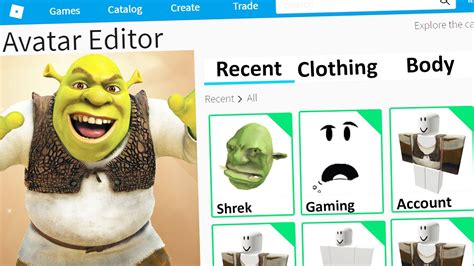 Making Shrek A Roblox Account Youtube