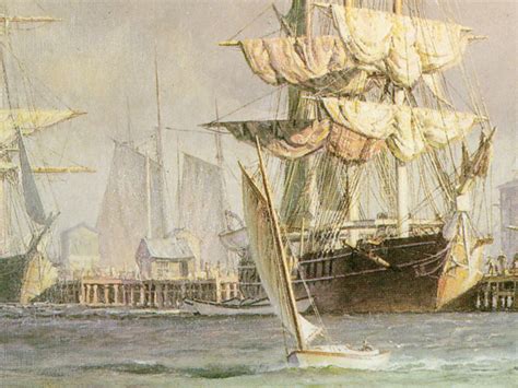 John Stobart Nantucket The Celebrated Whaling Port In 1835