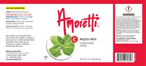 Mojito Mint Compound Just Mint No Lime — Amoretti