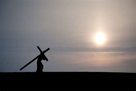 Best Black And White Photograph Jesus Cross Crucifix Good Friday Stock