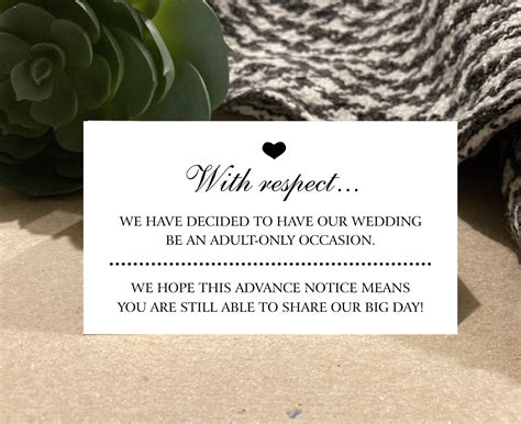 Printable Adult Only Wedding Invitation Insert Card Or Save Etsy