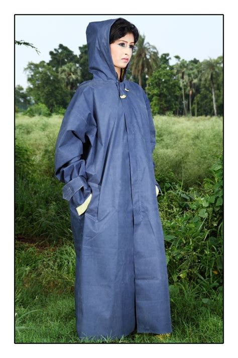 Hooded Navy Rubber Mackintosh Rkd Rubber Rain Cape Raincoat Rain Wear