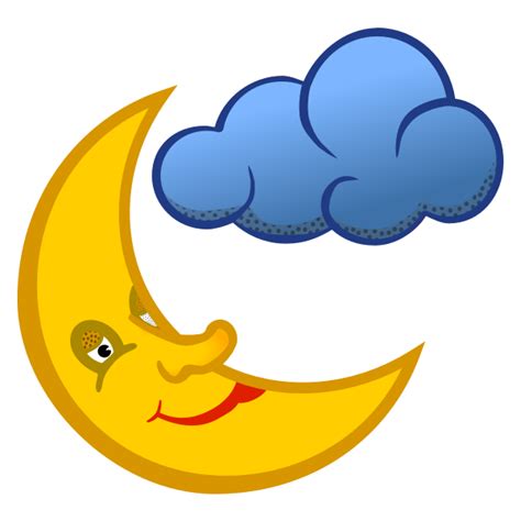 Moon And Cloud Free Svg