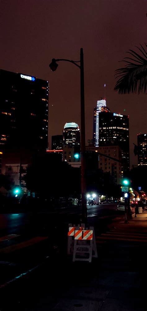 Downtown Los Angeles La Lights Los Angeles Night Samsung Streets