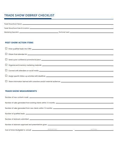 How To Makecreate A Trade Show Checklist Templates Examples 2023
