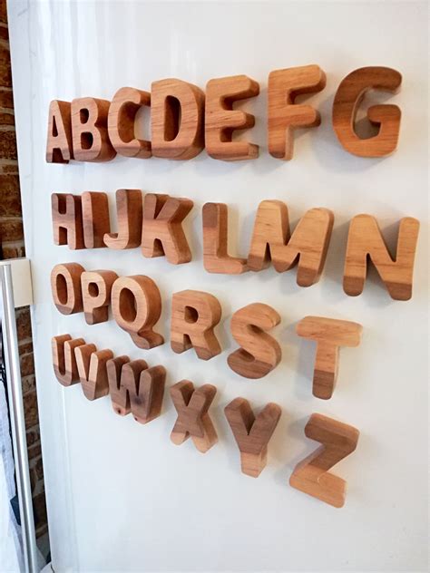 Wooden Letters Magnets Montessori Homeschool Waldorf Toys Etsy