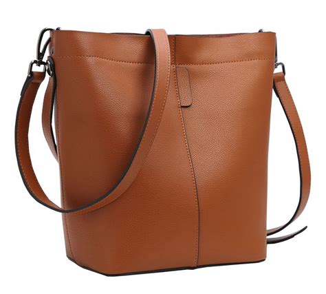 Iswee Fashion Leather Bucket Bag Shoulder Bags Cross Body Hobo Tote