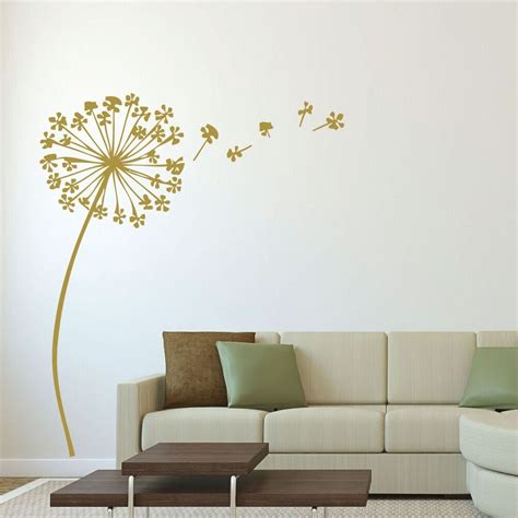 Dandelion Wall Decal With Seeds Vinyl Decor Wall Decal