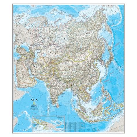 Asia Wall Map 34 Width 38 Length Ngmre00620145 National