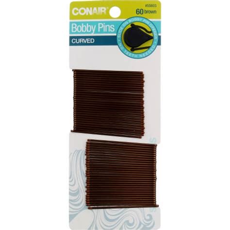 Conair Brown Curved Bobby Pins 60 Ct Foods Co