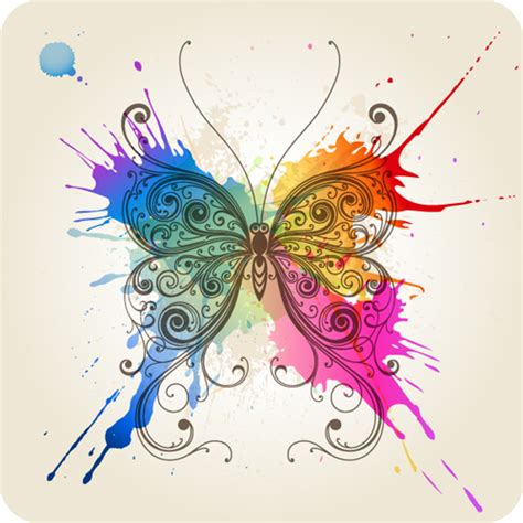Colorful Abstract Butterfly Elements Vector 02 Free Download