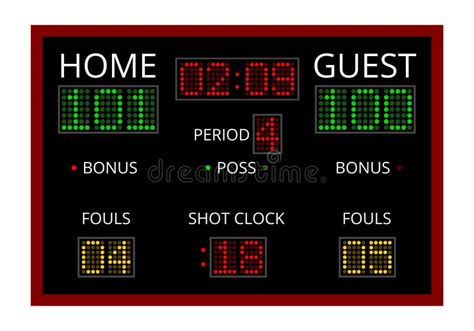 Basketball Scoreboard Stock Vector Illustration Of Cool 67433874