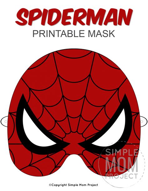 Free Printable Superhero Face Masks For Kids Spiderman Mask Mask