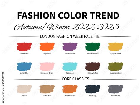 Fototapeta Fashion Color Trend Autumn Winter 2022 2023 Trendy