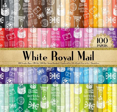 100 Seamless White Royal Mail Papers In 12 X 12 Etsy
