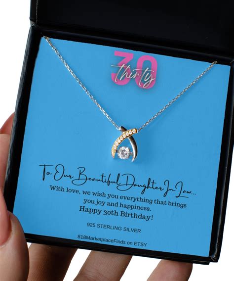 Daughter In Law 30th Birthday T Dazzling Necklace Gold Etsy