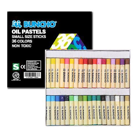 Buncho Oil Pastel Small Size Stick Non Toxic 36 Crayon Ameenabee