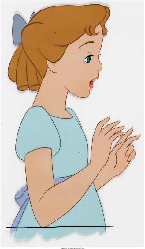 Peter Pan Wendy Darling Production Cel And Inker S Test Cel Walt Disney Disney Girls