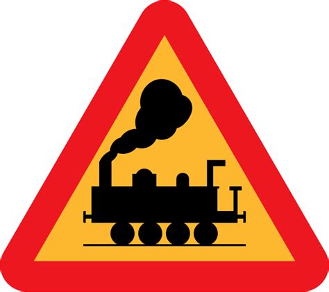 Train Roadsign Rail Road Signs Clipart Png Download Full Size