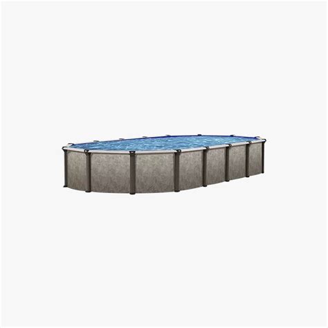 Epic 15′ X 30′ X 52″ Oval Above Ground Pool Package Clean Blue