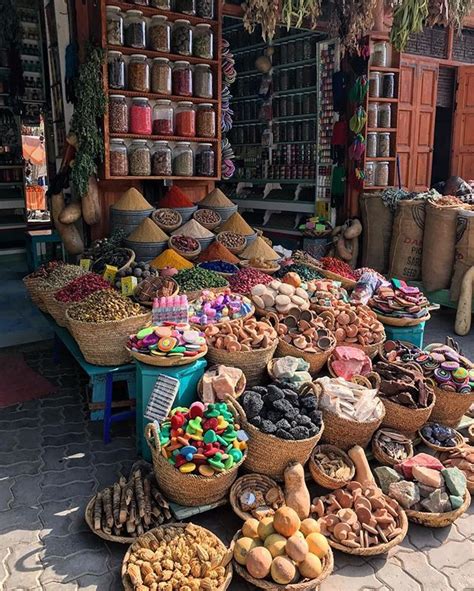 Spice Market In The Souks Of Marrakech Morocco Africa Travel