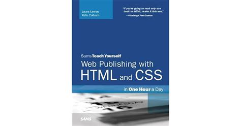Sams Teach Yourself Web Publishing With Html And Css In One Hour A Day