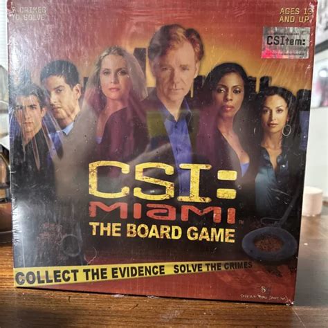 Csi Miami The Board Game 8 Crimes To Solve Factory Sealed 1599