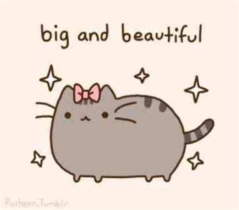 A Cat With A Bow On Its Head And The Words Big And Beautiful